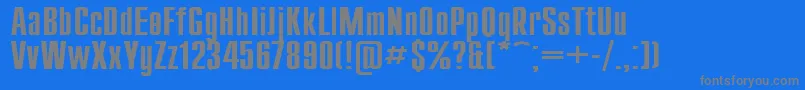 Compact130-Schriftart – Graue Schriften auf blauem Hintergrund