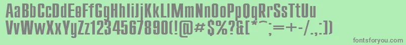 Compact130 Font – Gray Fonts on Green Background