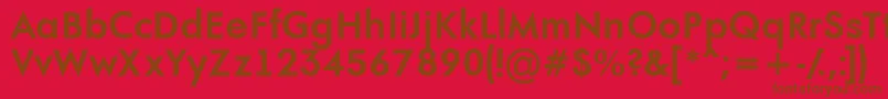 フォントAFuturaortoBold – 赤い背景に茶色の文字