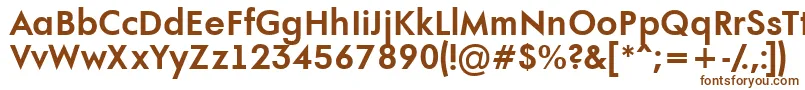 AFuturaortoBold-fontti – ruskeat fontit valkoisella taustalla