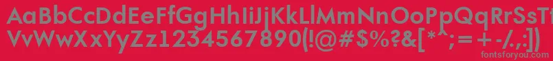 Czcionka AFuturaortoBold – szare czcionki na czerwonym tle