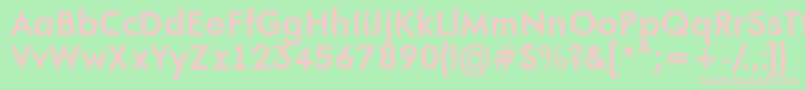 AFuturaortoBold Font – Pink Fonts on Green Background