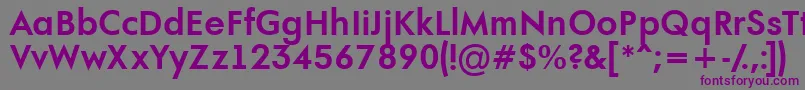 AFuturaortoBold-fontti – violetit fontit harmaalla taustalla