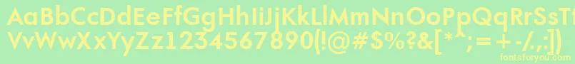 AFuturaortoBold Font – Yellow Fonts on Green Background