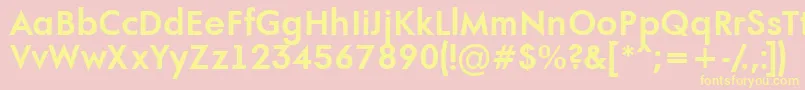 AFuturaortoBold Font – Yellow Fonts on Pink Background