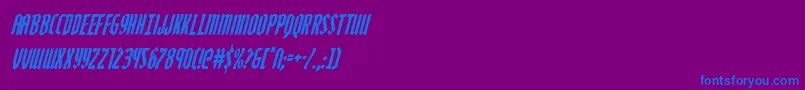 Zollerncondital Font – Blue Fonts on Purple Background