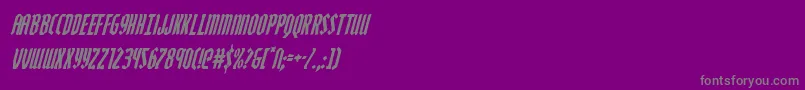 Zollerncondital-fontti – harmaat kirjasimet violetilla taustalla