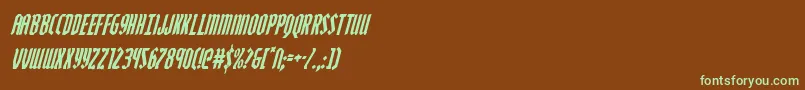 Zollerncondital Font – Green Fonts on Brown Background