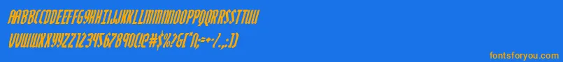 Zollerncondital Font – Orange Fonts on Blue Background