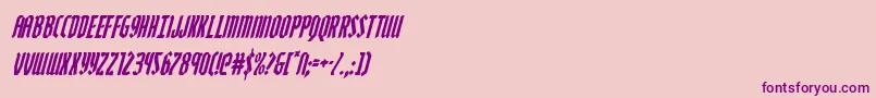 Zollerncondital Font – Purple Fonts on Pink Background