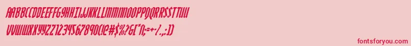 Zollerncondital-Schriftart – Rote Schriften auf rosa Hintergrund