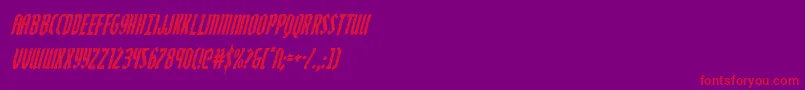 Zollerncondital Font – Red Fonts on Purple Background