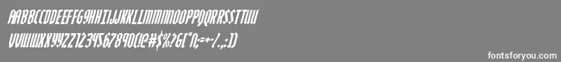 Zollerncondital Font – White Fonts on Gray Background