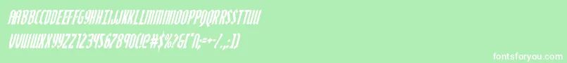 Zollerncondital Font – White Fonts on Green Background