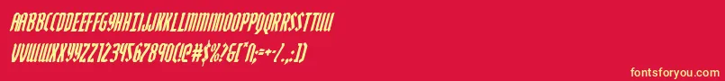 Zollerncondital Font – Yellow Fonts on Red Background