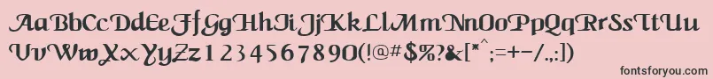 Caligulaa Font – Black Fonts on Pink Background