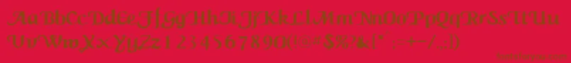 Caligulaa Font – Brown Fonts on Red Background