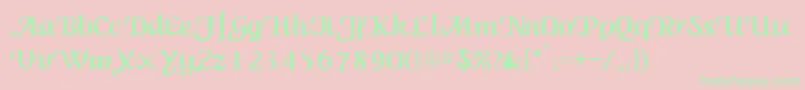 Caligulaa Font – Green Fonts on Pink Background