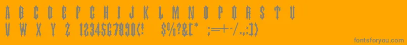 Tiara Font – Gray Fonts on Orange Background