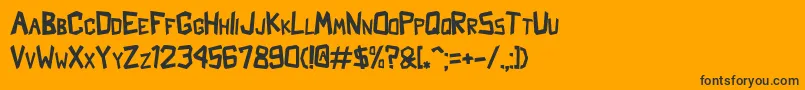 Sharkcrash Font – Black Fonts on Orange Background