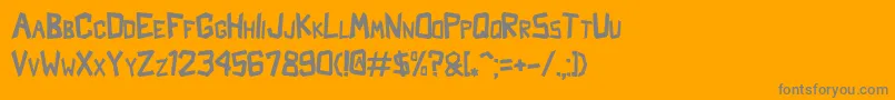 Sharkcrash Font – Gray Fonts on Orange Background