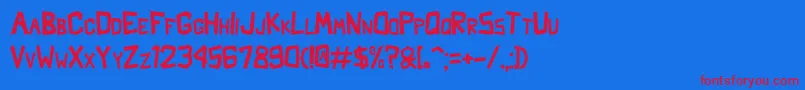 Sharkcrash Font – Red Fonts on Blue Background