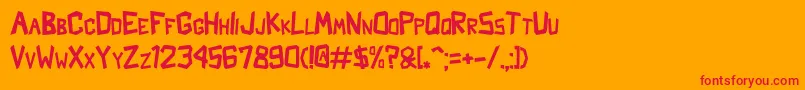 Sharkcrash Font – Red Fonts on Orange Background