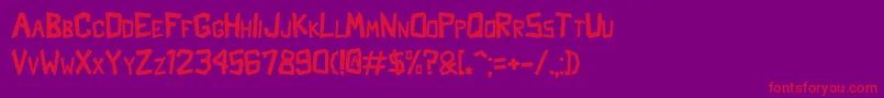 Sharkcrash Font – Red Fonts on Purple Background