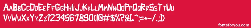 Sharkcrash Font – White Fonts on Red Background