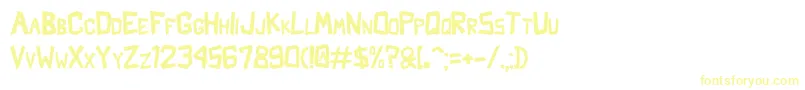 Sharkcrash Font – Yellow Fonts on White Background