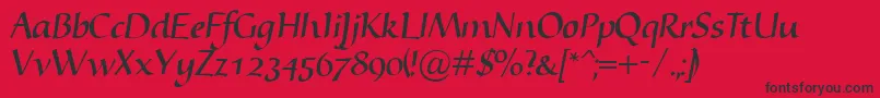 Nyfors Font – Black Fonts on Red Background