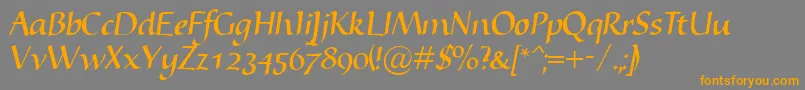 Nyfors Font – Orange Fonts on Gray Background