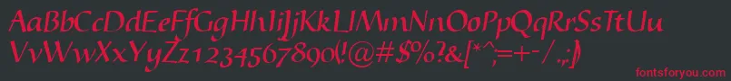Nyfors Font – Red Fonts on Black Background