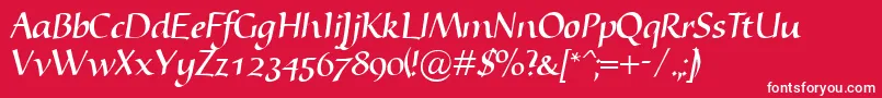 Nyfors Font – White Fonts on Red Background