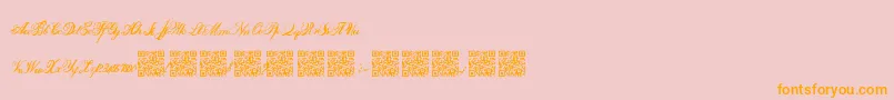 Fauxantique Font – Orange Fonts on Pink Background