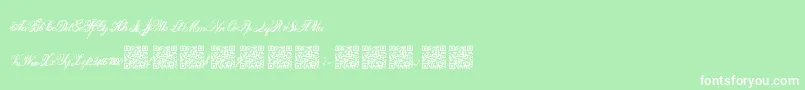 Fauxantique Font – White Fonts on Green Background