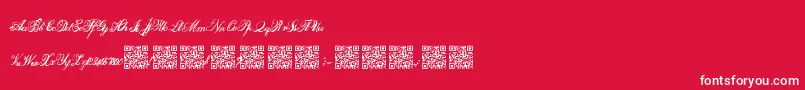 Fauxantique Font – White Fonts on Red Background
