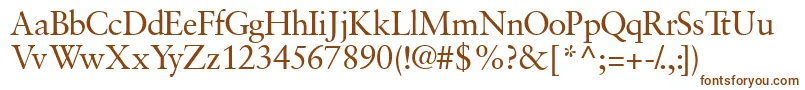 Шрифт Garamondretrospectivessk – коричневые шрифты на белом фоне