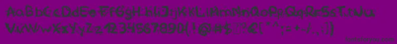 NowYouSeeMeNowYouDonT Font – Black Fonts on Purple Background