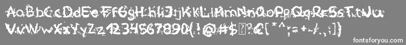 NowYouSeeMeNowYouDonT Font – White Fonts on Gray Background