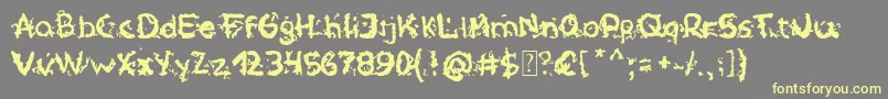 NowYouSeeMeNowYouDonT Font – Yellow Fonts on Gray Background