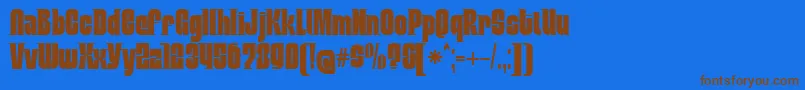 MobleyserifCondensed Font – Brown Fonts on Blue Background