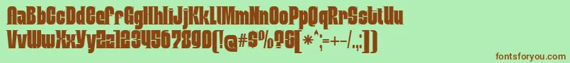 Шрифт MobleyserifCondensed – коричневые шрифты на зелёном фоне