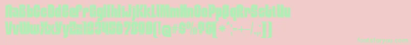 MobleyserifCondensed Font – Green Fonts on Pink Background