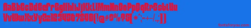 MobleyserifCondensed Font – Red Fonts on Blue Background