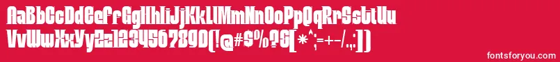 MobleyserifCondensed Font – White Fonts on Red Background