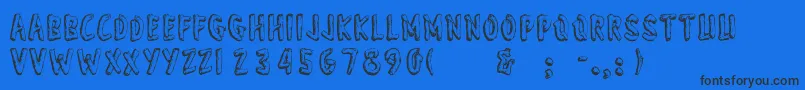 Wonderofyosemite Font – Black Fonts on Blue Background