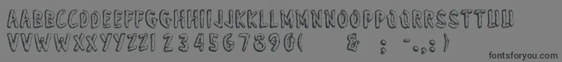 Шрифт Wonderofyosemite – чёрные шрифты на сером фоне
