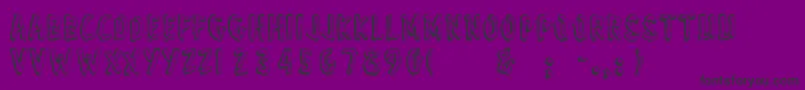 Шрифт Wonderofyosemite – чёрные шрифты на фиолетовом фоне