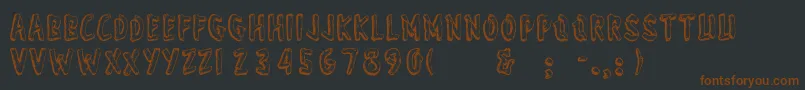 Wonderofyosemite-fontti – ruskeat fontit mustalla taustalla